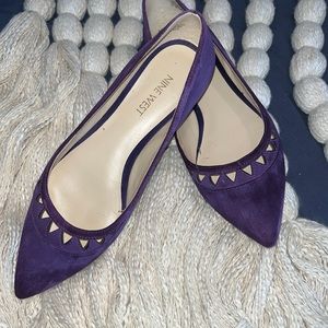 Nine West Purple Suede Flats